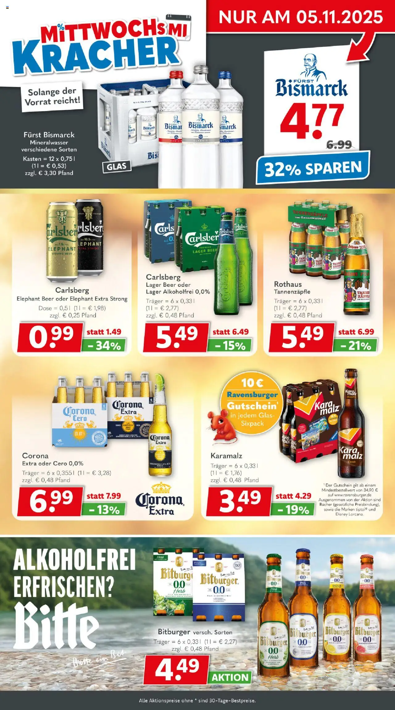 Getränkeland Prospekt 	 – gültig ab 27.10.2025 | Seite: 3 | Produkte: Bitburger, Carlsberg, Pils, Mineralwasser