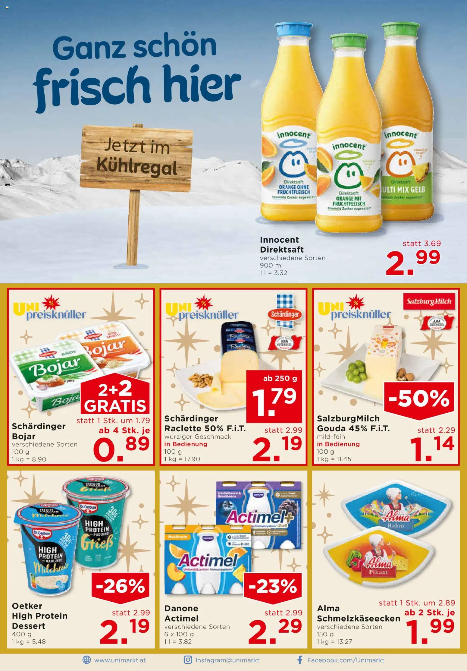 Unimarkt Flugblatt gültig ab 10.12.2025 | Seite: 8 | Produkte: Milch