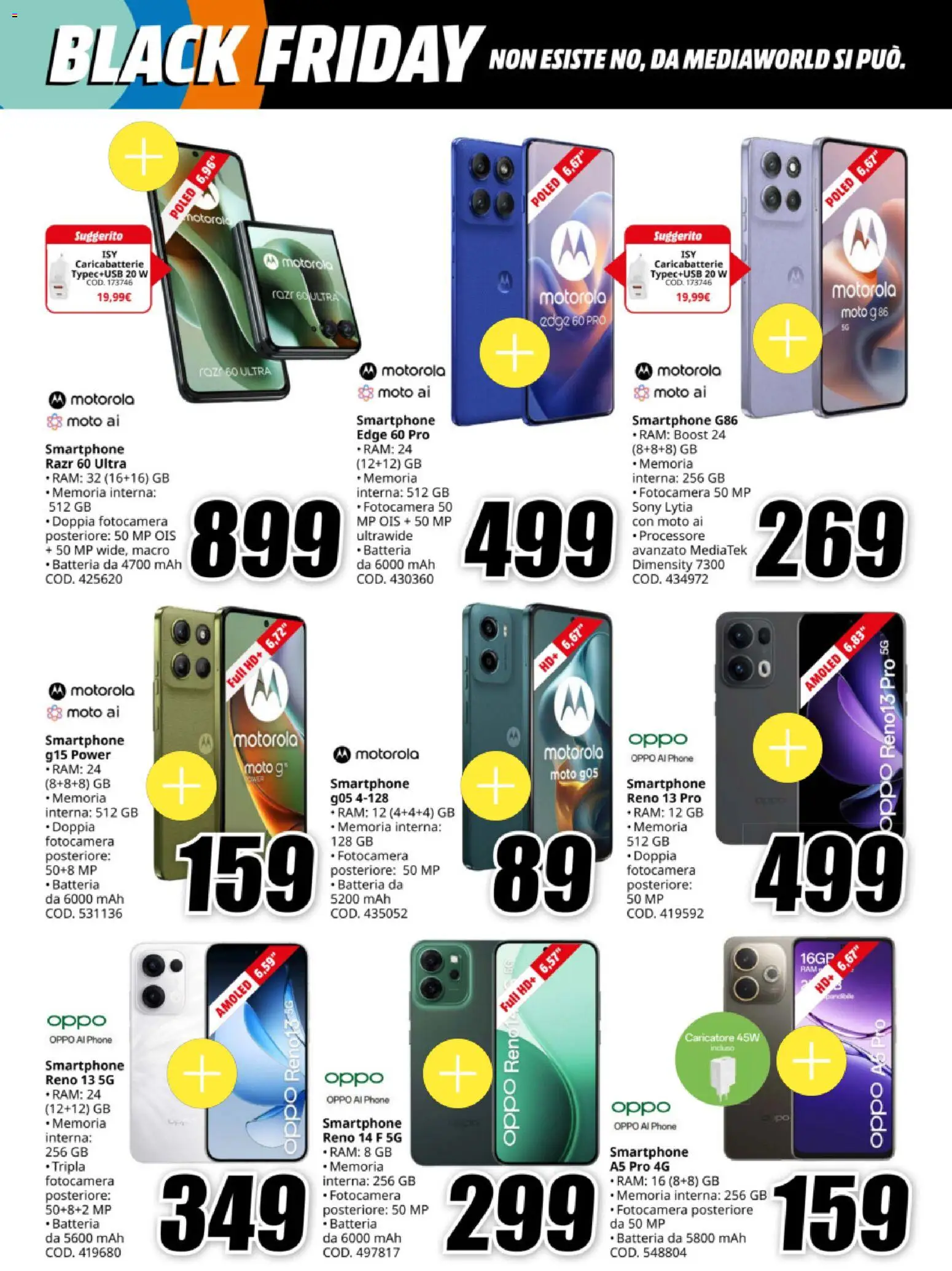 Volantino Media World del 12.11.2025 | Pagina: 6 | Prodotti: Smartphone, Fotocamera, Batteria, Caricabatterie