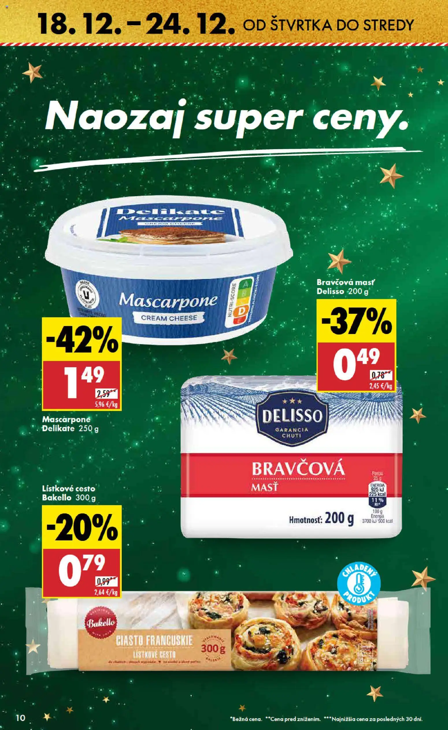 Nové Biedronka akcie – leták je platný od 18.12.2025 | Strana: 10 | Produkty: Lístkové cesto, Mascarpone