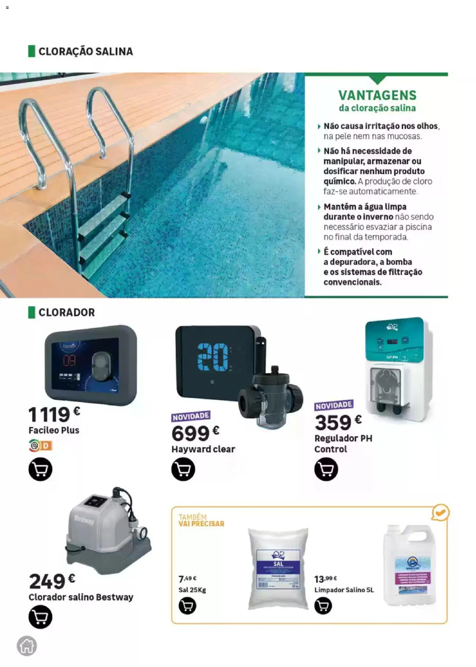 Leroy Merlin Catálogo Jardim │ válido de 12.03.2026 | Página: 70 | Produtos: Agua, Piscina, Sal