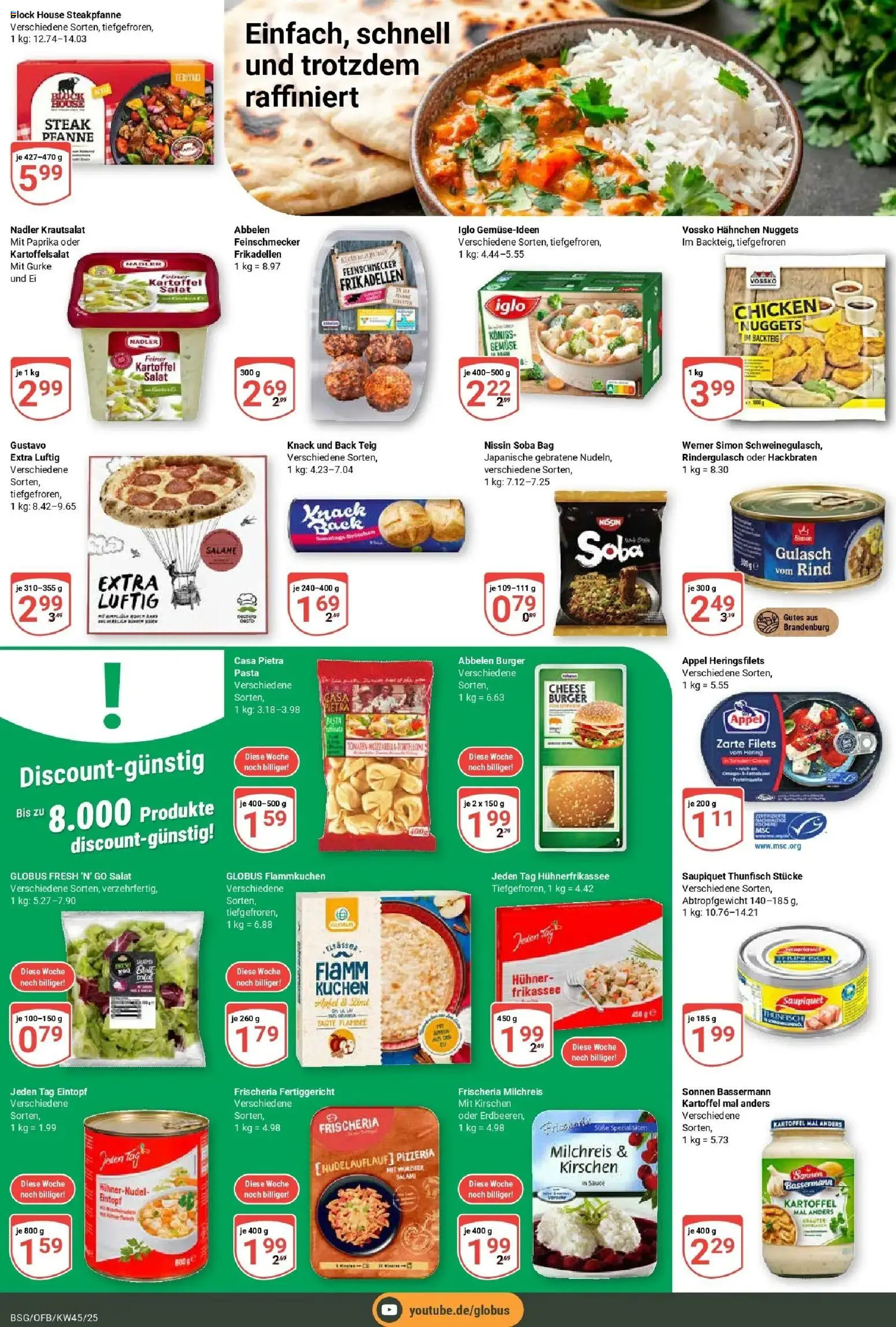 Globus prospekt Braunschweig	 – gültig ab 02.11.2025 | Seite: 13 | Produkte: Rindergulasch, Paprika, Salami, Salat