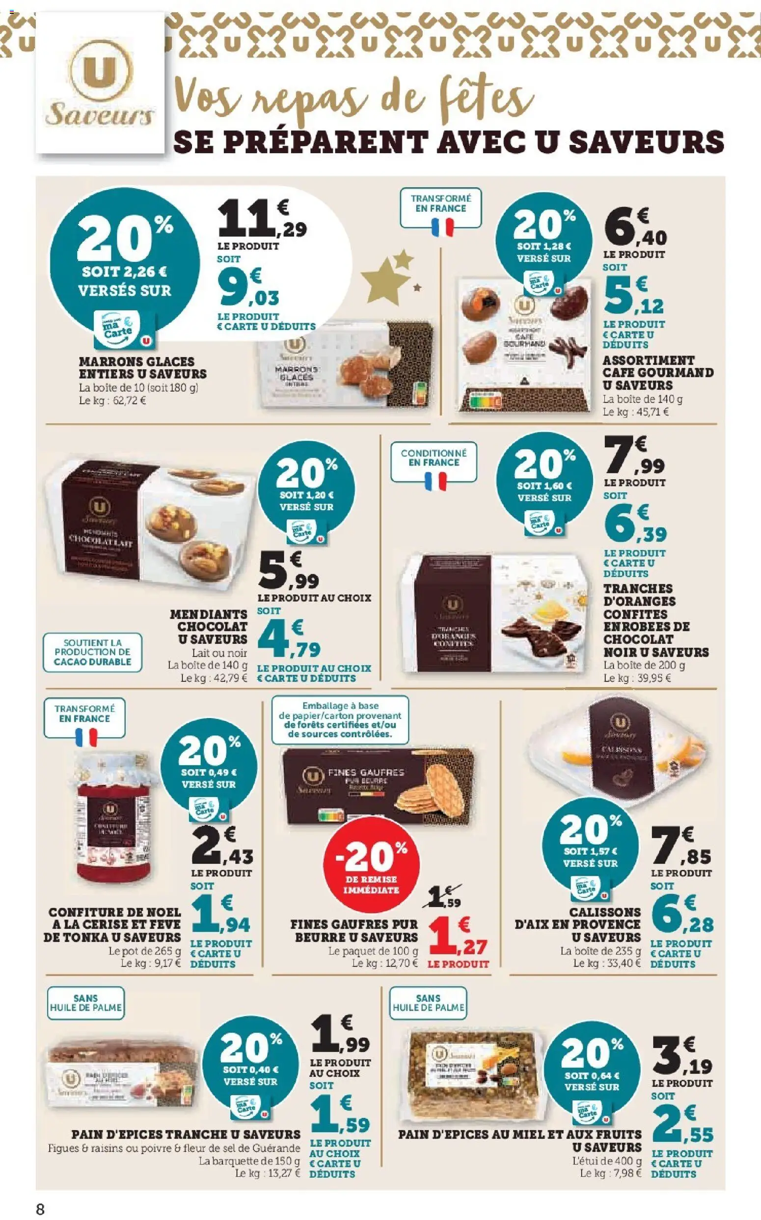 {H1} | Page: 8 | Produits: Glaces, Base, Miel, Beurre