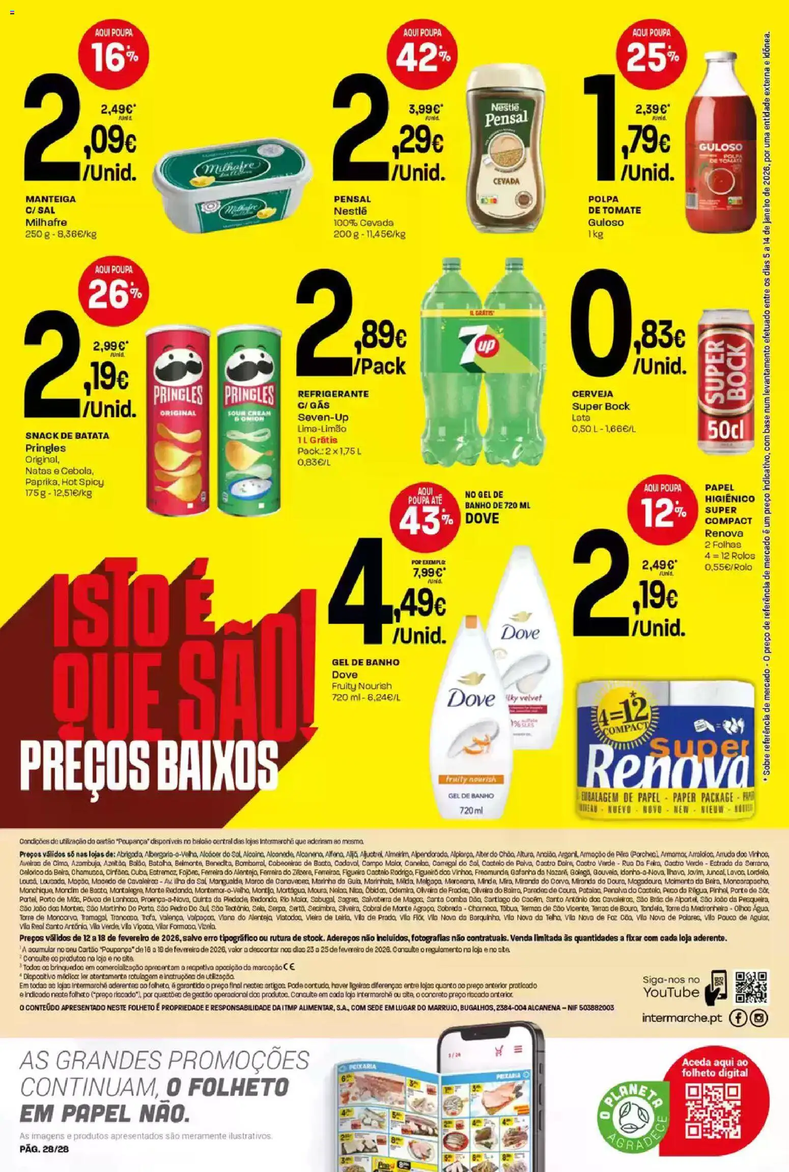 Intermarché Folheto Contact │ válido de 12.02.2026 | Página: 28 | Produtos: Refrigerante, Base, Nestlé, Natas