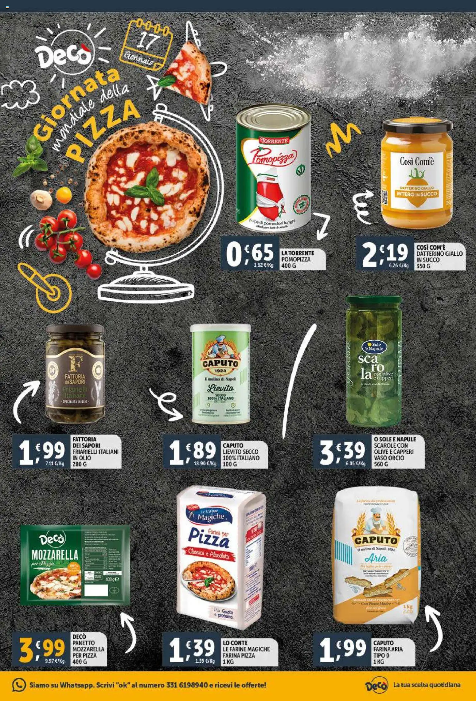 Volantino Decò del 09.01.2026 | Pagina: 13 | Prodotti: Pizza, Succo, Olio, Farina