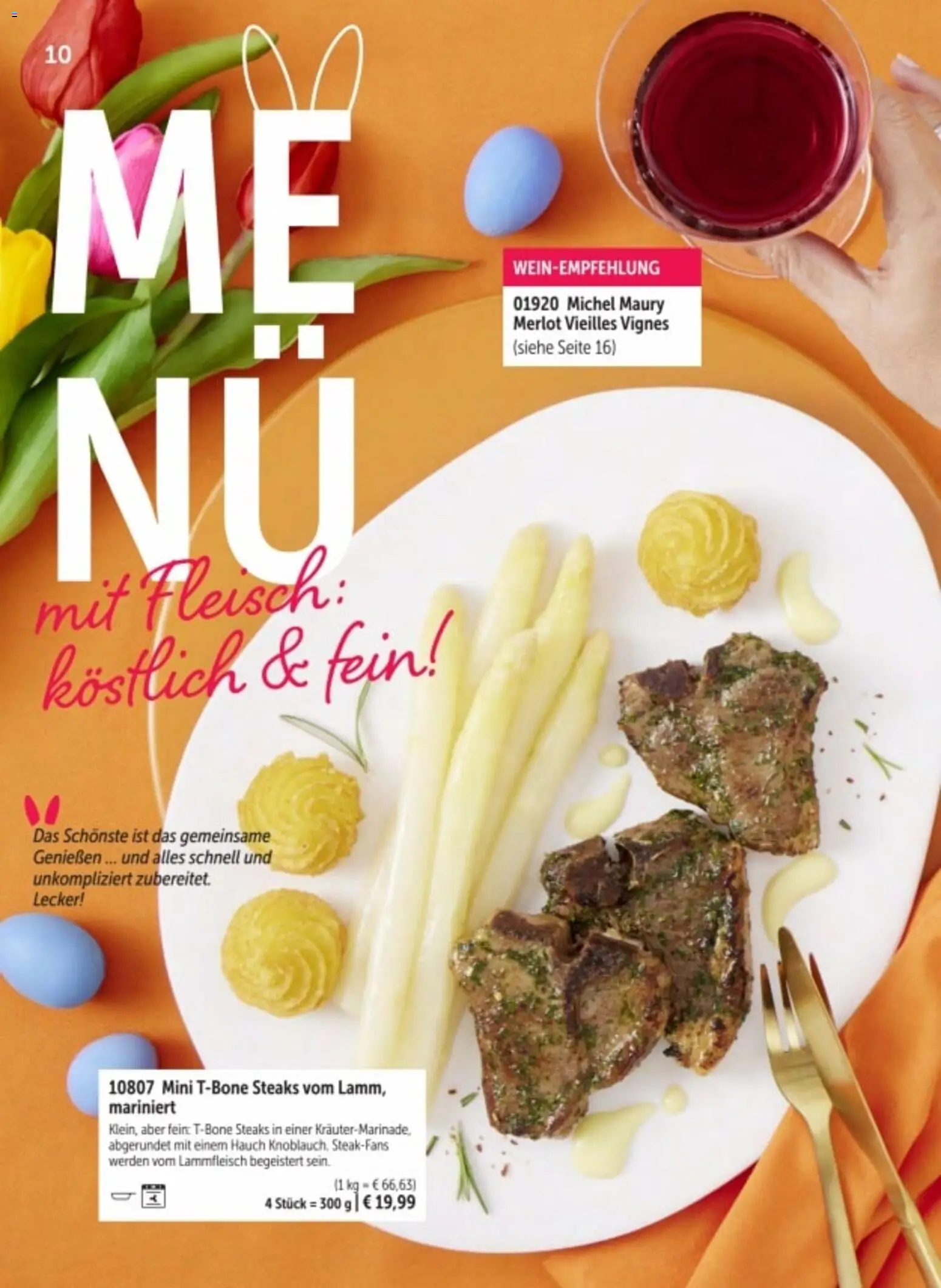 Bofrost Katalog Osterprogramm – gültig ab 23.02.2026 | Seite: 10 | Produkte: Merlot, Fleisch