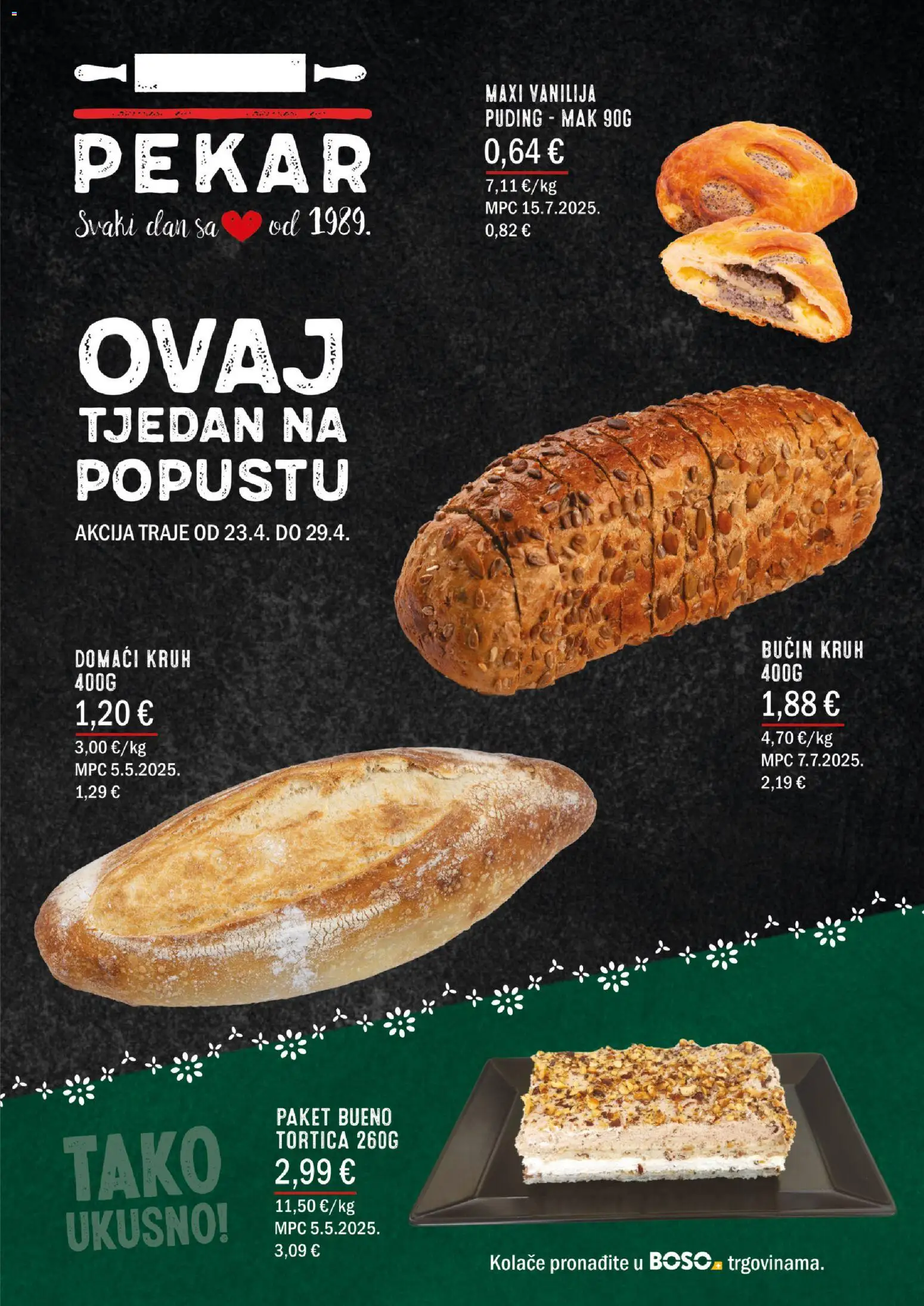 Boso katalog | vrijedi od 23.04.2026 | Stranica: 2 | Proizvodi: Kruh, Puding, Mak