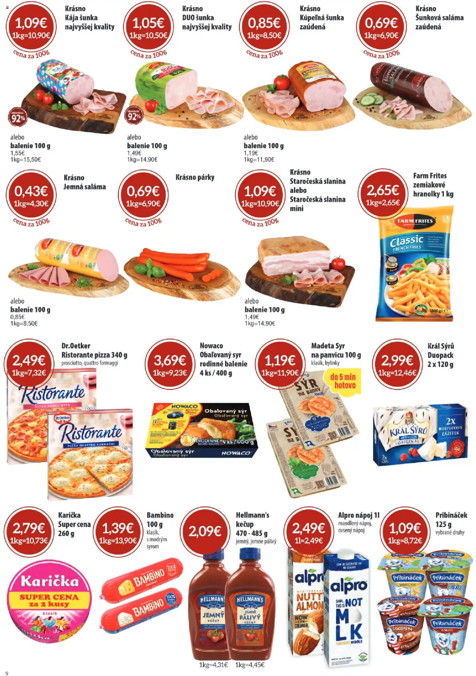 Nové Sintra akcie – leták je platný od 06.11.2025 | Strana: 9 | Produkty: Kúpelňa, Syr, Pizza, Alpro