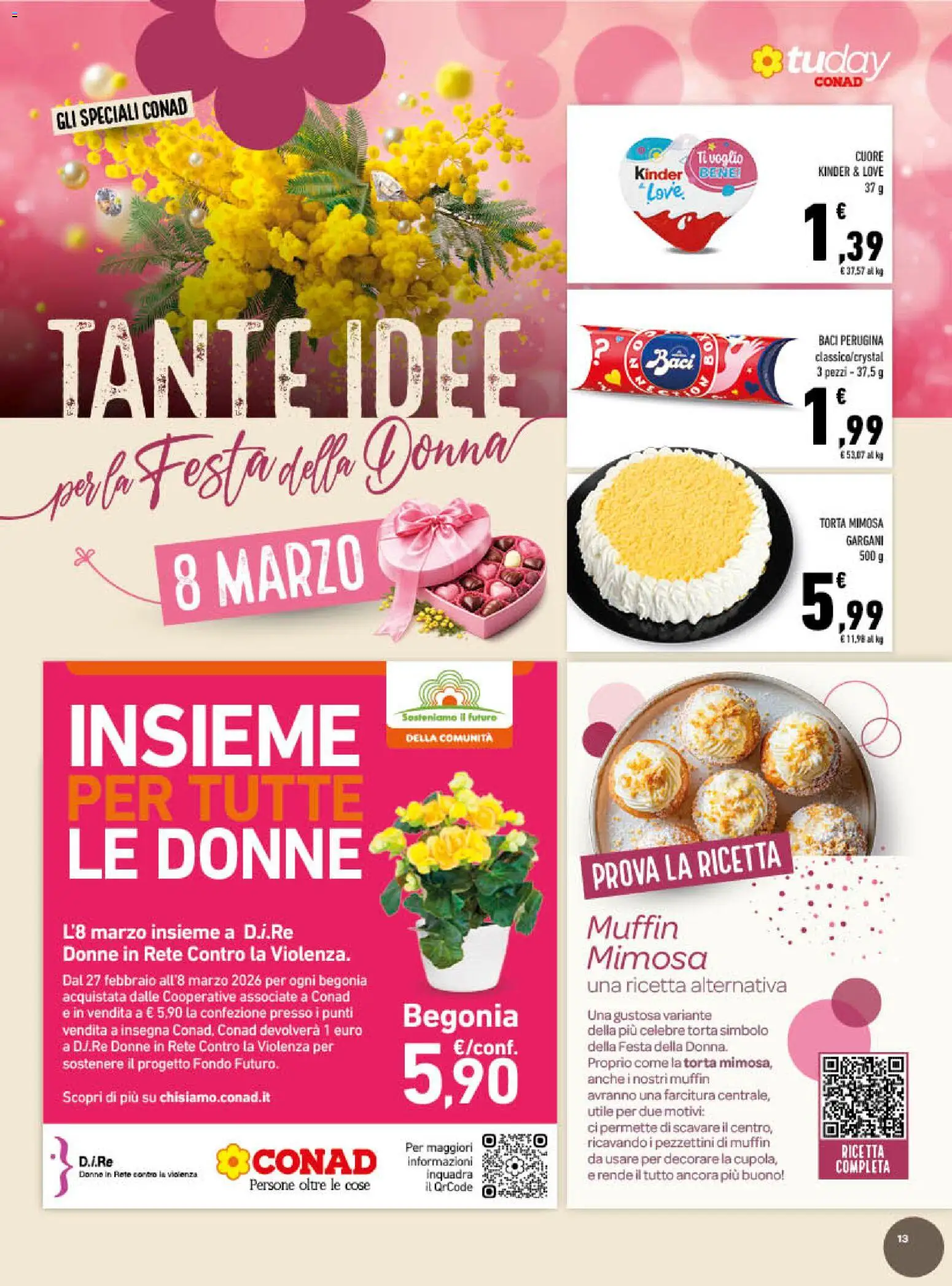 Volantino Conad del 25.02.2026 | Pagina: 13 | Prodotti: Muffin, Torta