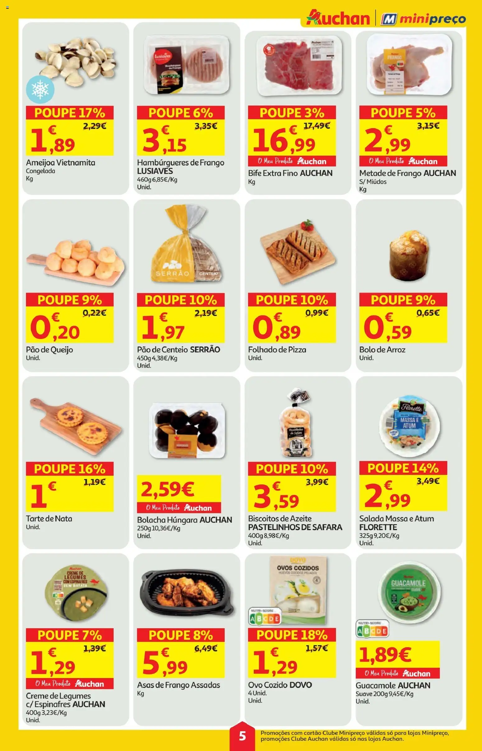 Minipreço folheto │ válido de 08.01.2026 | Página: 5 | Produtos: Azeite, Frango, Ovos, Biscoitos