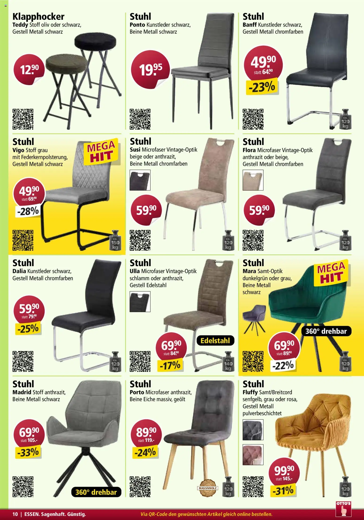 Otto's Aktionen Möbelflyer – gültig ab 01.03.2026 | Seite: 10 | Produkte: Stuhl