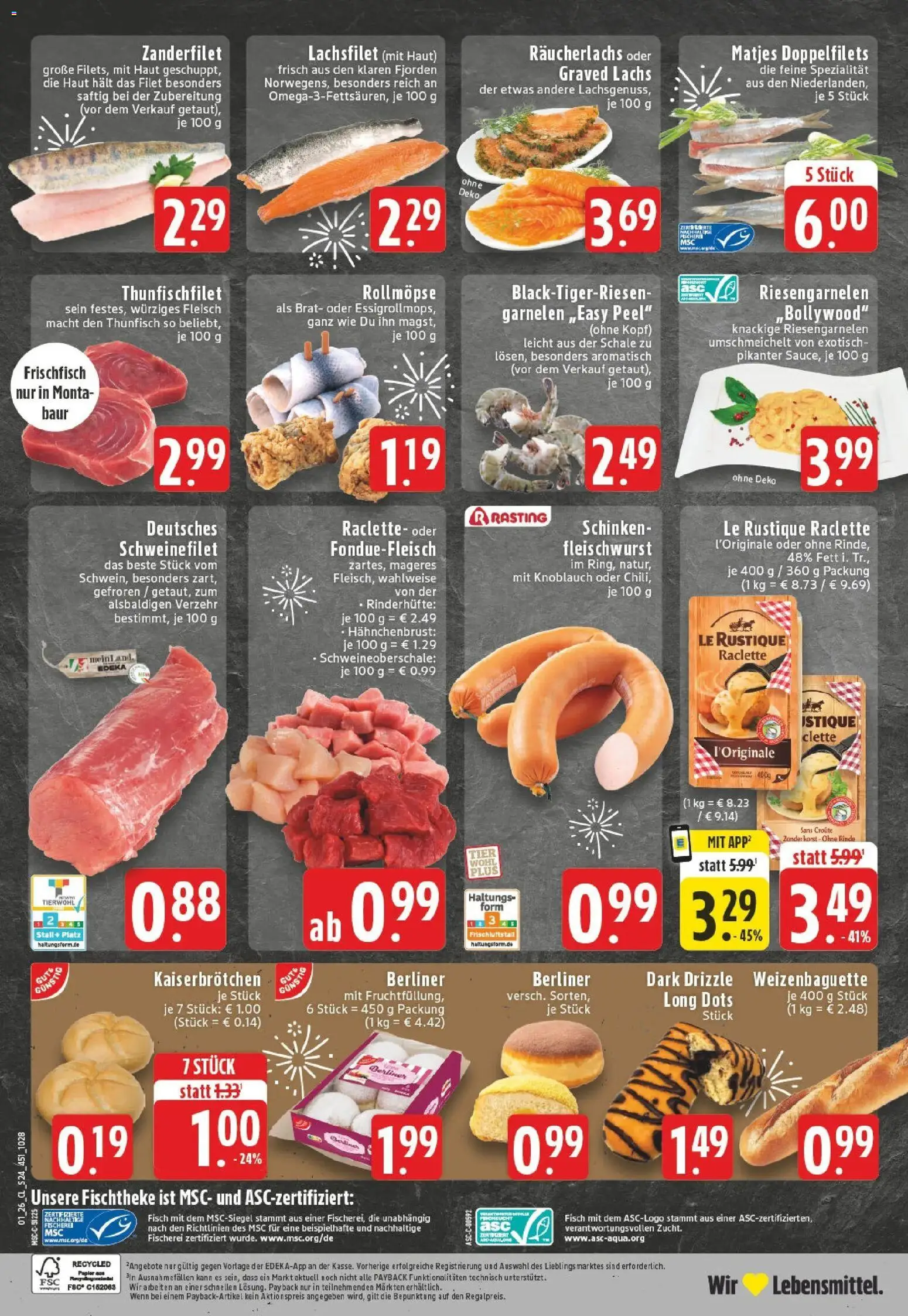 Edeka prospekt Montabaur	 – gültig ab 28.12.2025 | Seite: 26 | Produkte: Berliner, Garnelen, Fleisch, Hahnchenbrust