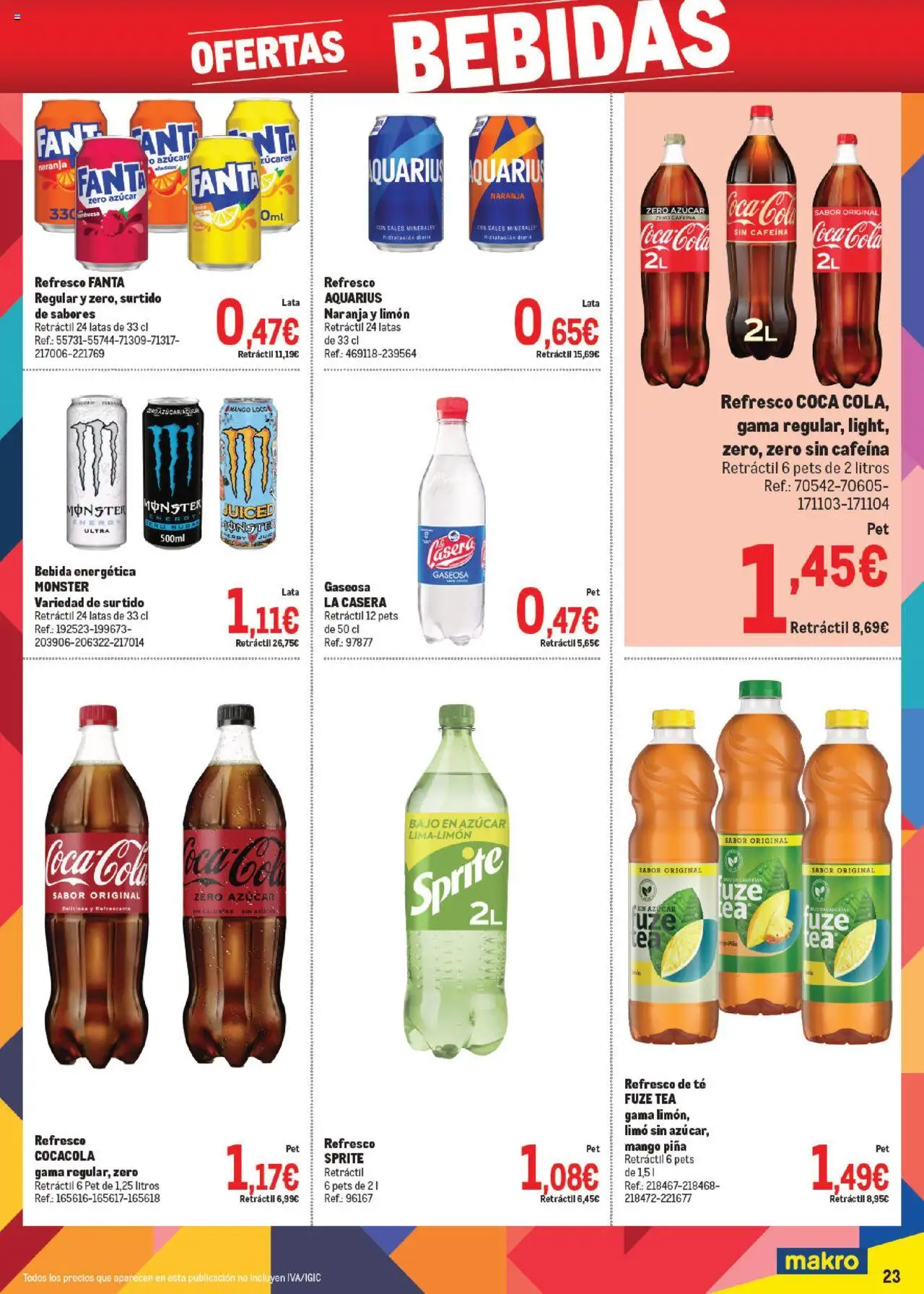 Makro - Precios Cataluña │ válido desde el 06.10.2025 | Página: 23 | Productos: Té, Πρίζες, Ρούτερ, Gaseosa