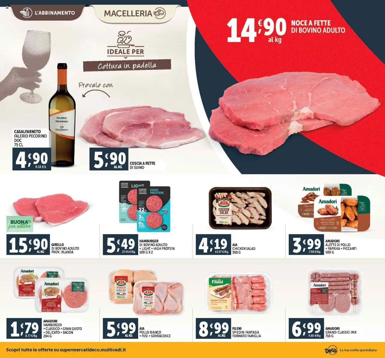 Volantino Decò del 29.07.2025 | Pagina: 4 | Prodotti: Pollo, Suino, Padella, Hamburger