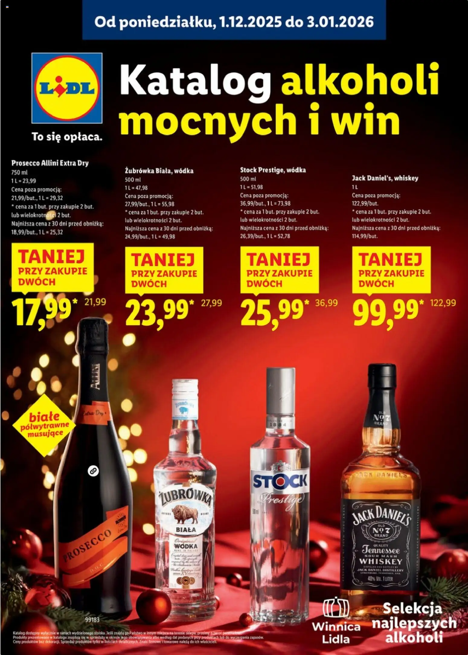 Lidl Katalog alkoholi mocnych i win od 01.12.2025 | Strona: 1