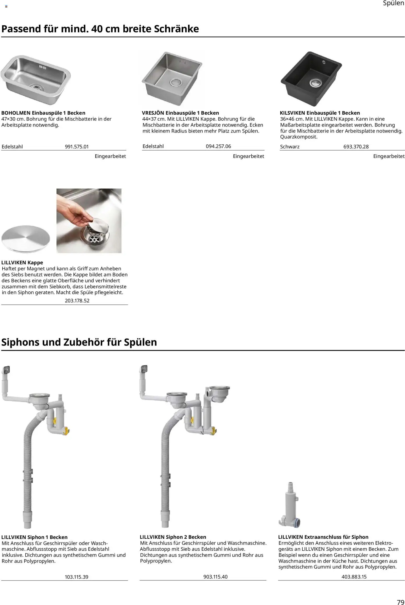 Ikea Prospekt 	 – gültig ab 01.04.2025 | Seite: 79 | Produkte: Geschirrspüler, Küche, Waschmaschine, Kappe