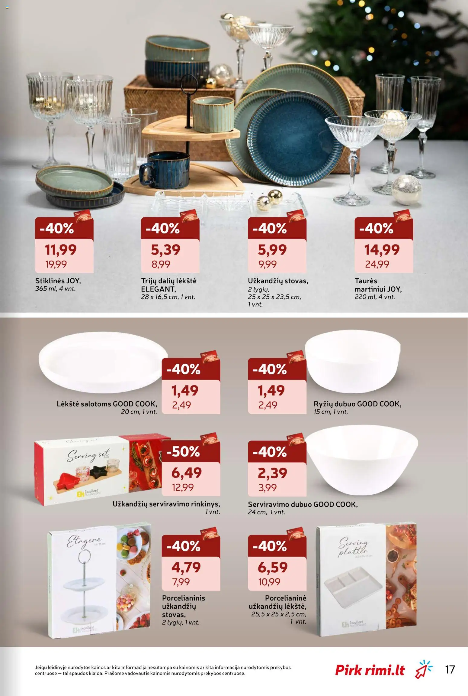 Rimi akcijos nuo 18.11.2025 | Puslapis: 17 | Prekių: Lėkštė, Dubuo, Stovas