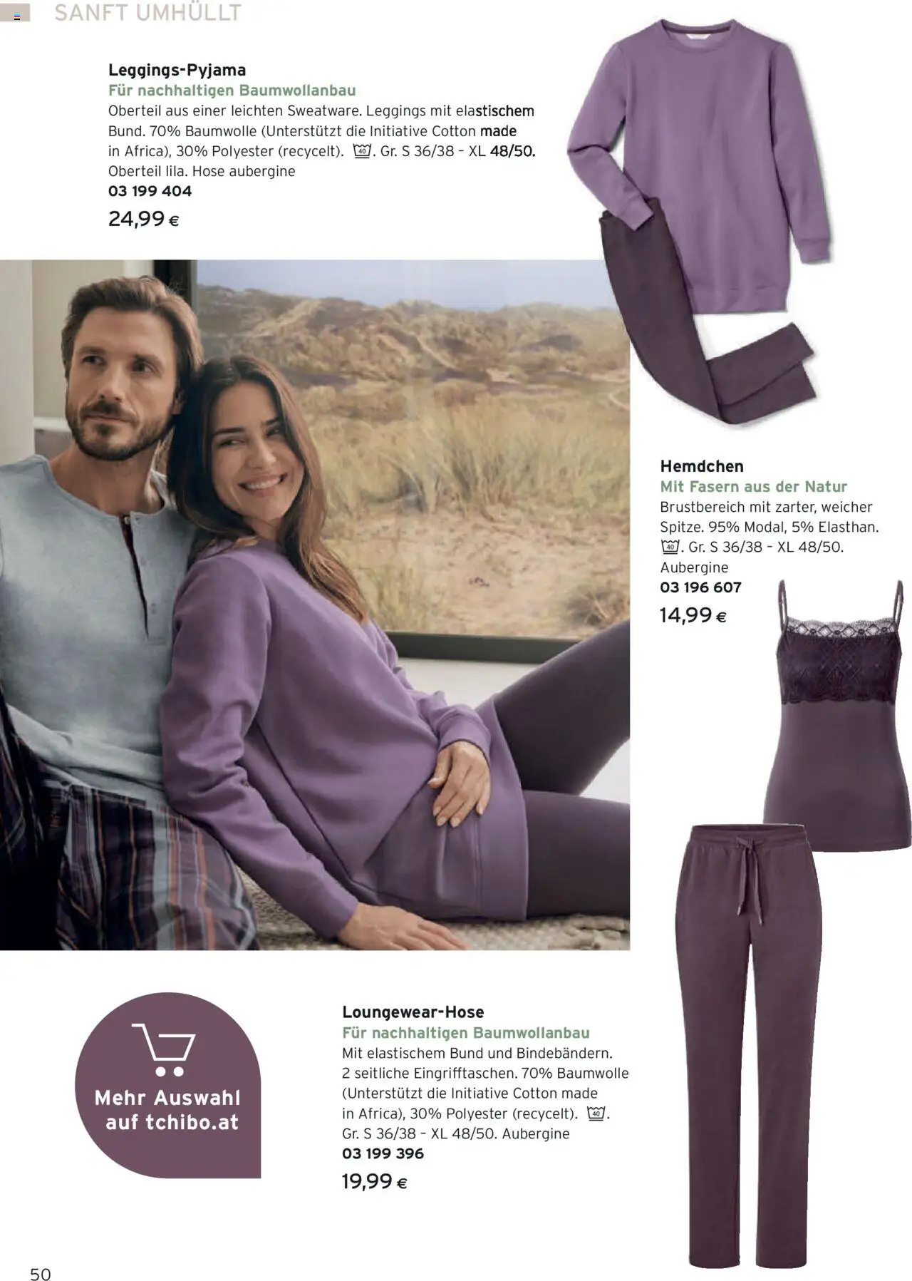 Tchibo Eduscho Katalog Herbst 2025 gültig ab 12.09.2024 | Seite: 50 | Produkte: Hose, Leggings, Aubergine