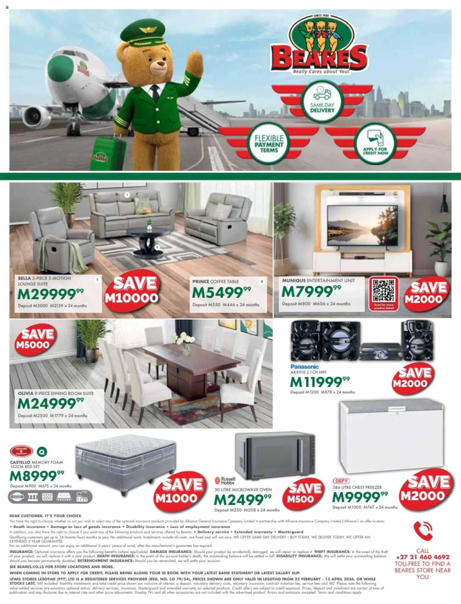 New Beares catalogue – valid from 23.02.2026 | Page: 4 | Products: Oven, Bed, Coffee table, Foam