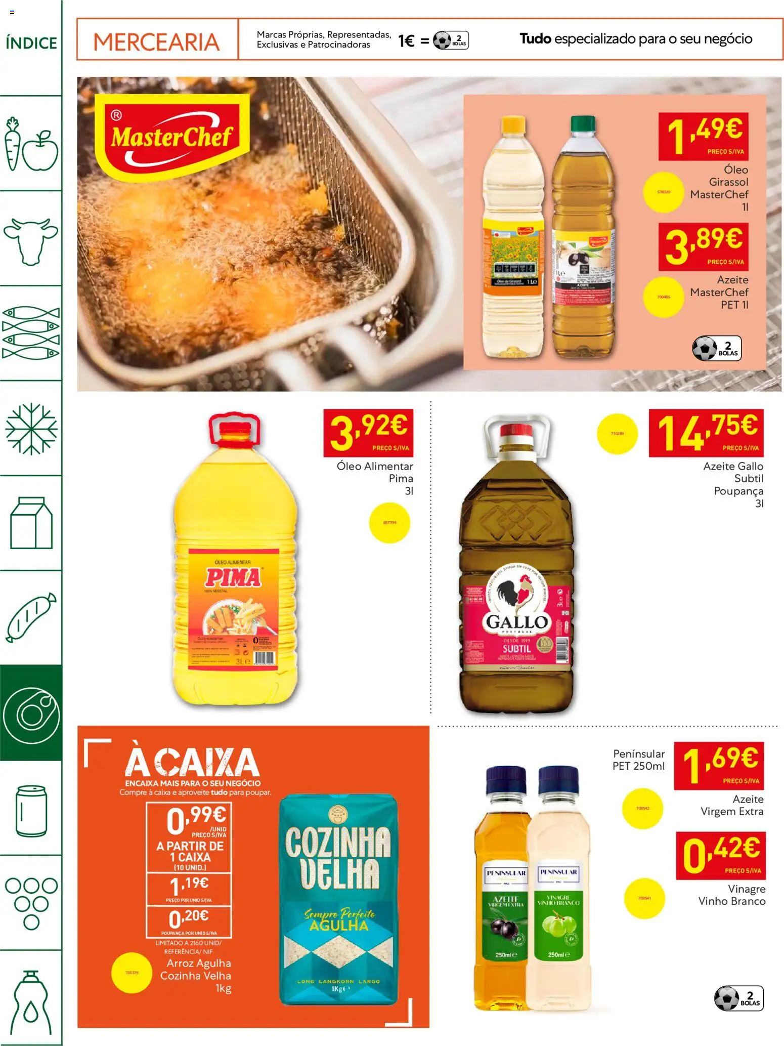 Recheio - Horeca Bons Negócios Madeira │ válido de 14.04.2026 | Página: 16 | Produtos: Vinagre, Óleo, Vinho, Arroz