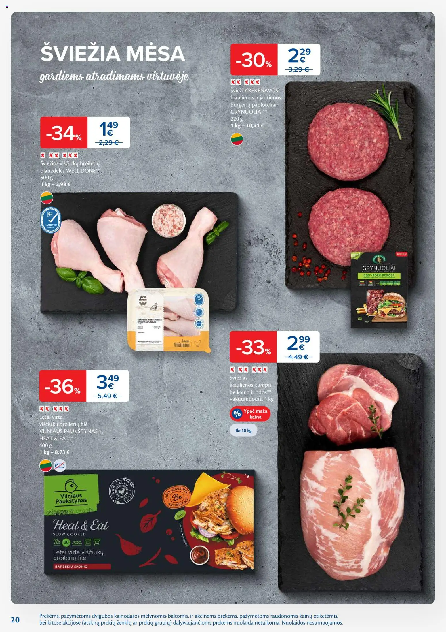 MAXIMA akcijos nuo 24.02.2026 | Puslapis: 20 | Prekių: Kiaulienos, Jautienos, Viščiukų, Kumpis