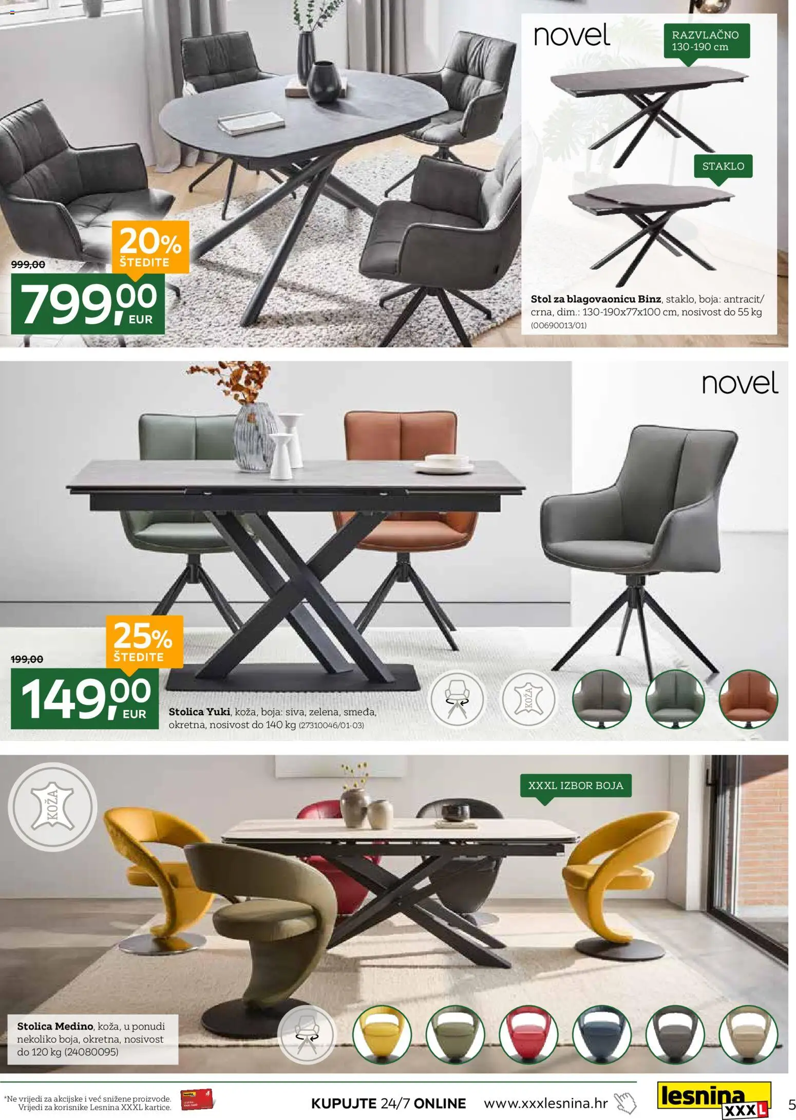 Lesnina katalog | vrijedi od 03.11.2025 | Stranica: 5 | Proizvodi: Stol, Stolica