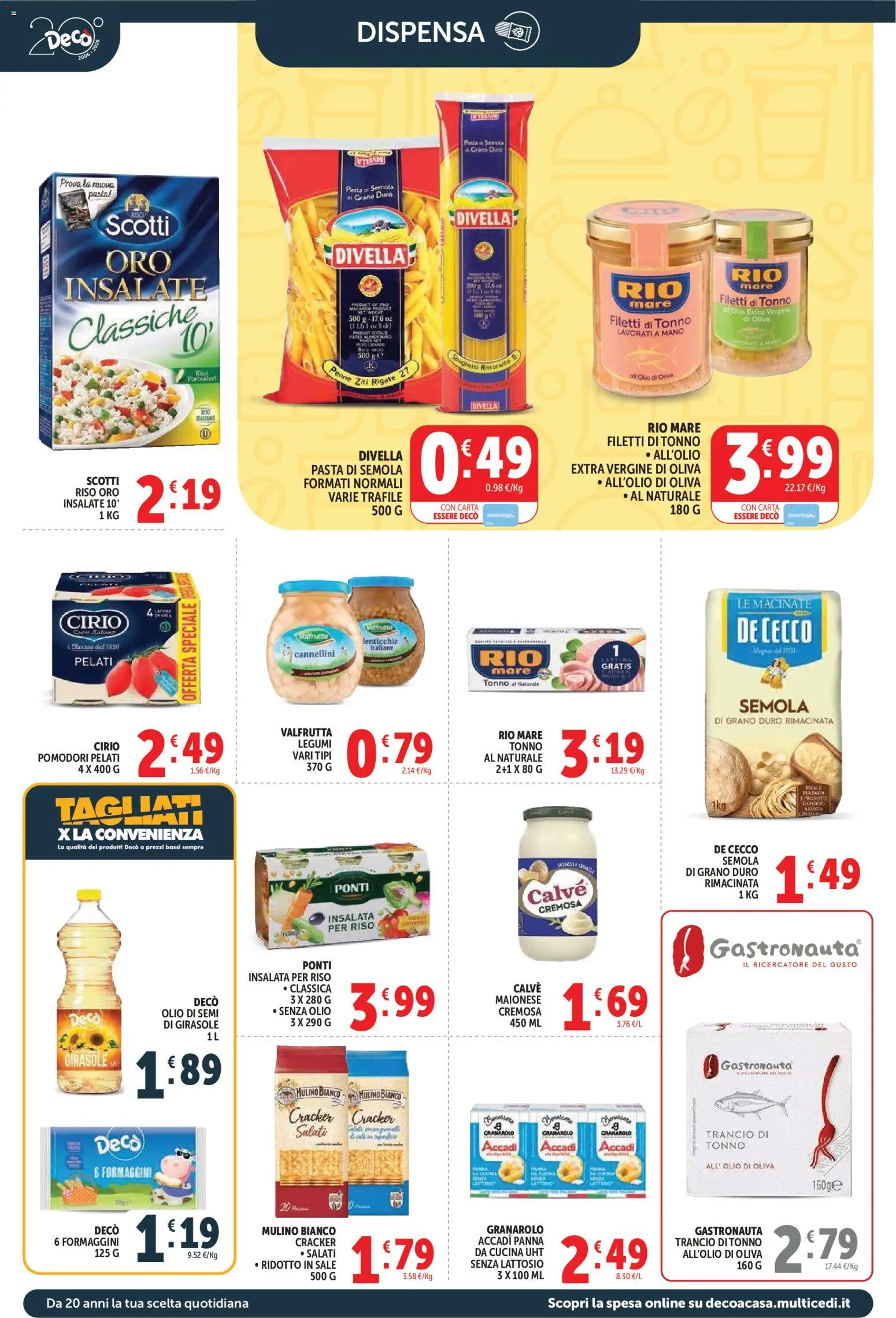 Volantino Decò del 09.04.2026 | Pagina: 8 | Prodotti: Riso, Sale, Olio, Tonno