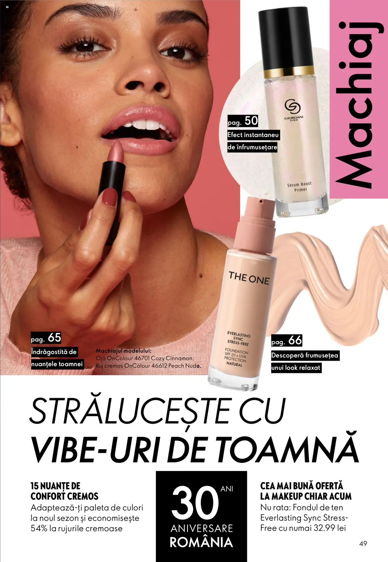 Oriflame catalog 13 2025 – valabil de la 10.09.2025 | Pagină: 49 | Produse: Serum, Machiaj, Rață, Ojă