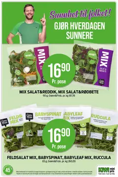 Forhåndsvisning av FELDSALAT MIX, BABYSPINAT, BABYLEAF MIX, RUCCULA, 65 g, Grønn&Frisk, FELDSALAT MIX, BABYSPINAT, BABYLEAF MIX, RUCCULA gyldig fra 03.11.2025 | Side: 7