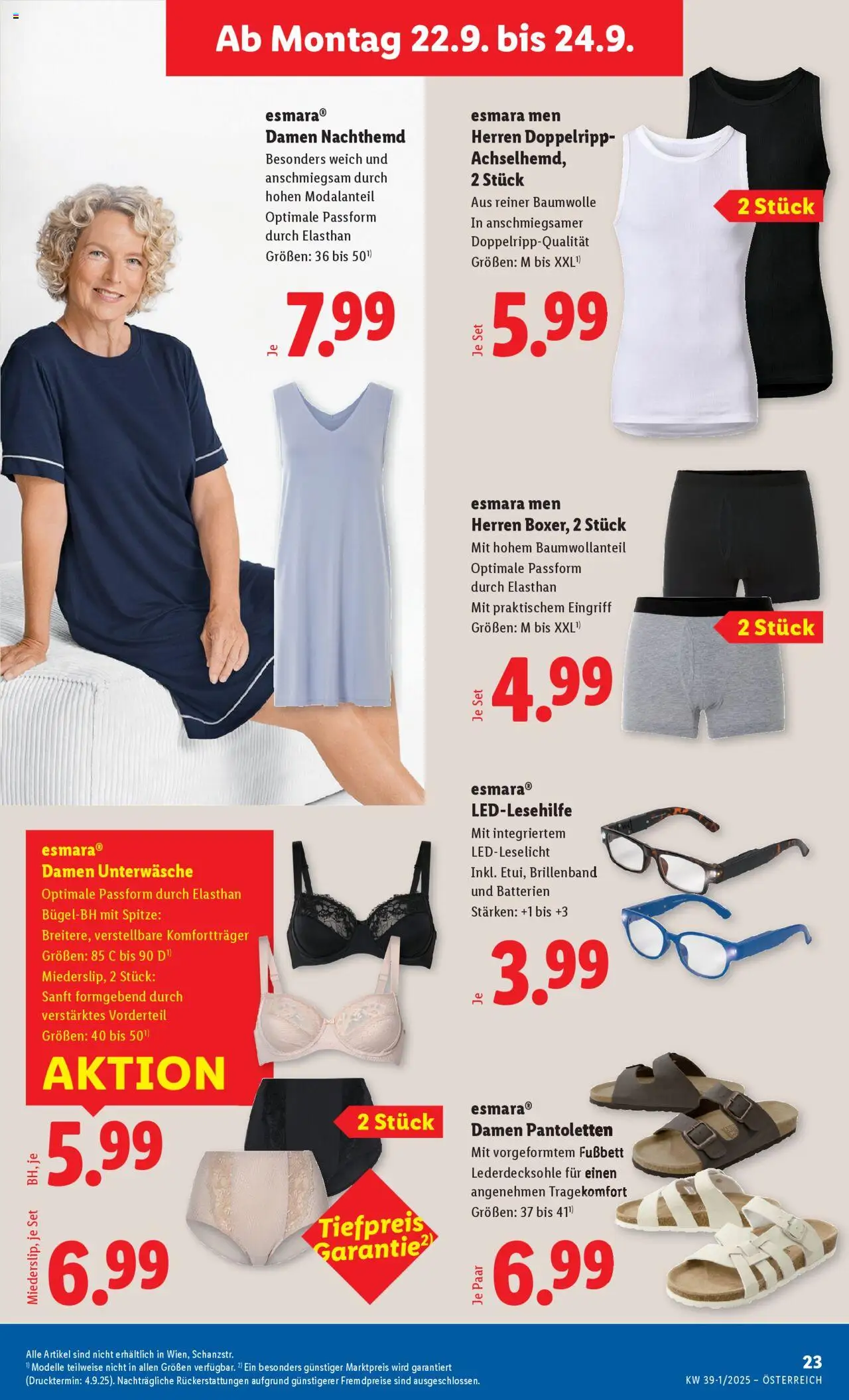 Lidl Flugblatt gültig ab 18.09.2025 | Seite: 27 | Produkte: Unterwäsche