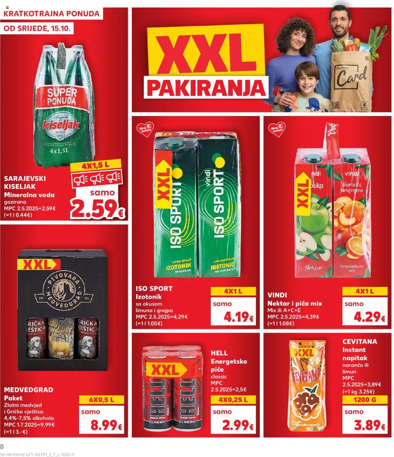 Kaufland katalog | vrijedi od 15.10.2025 | Stranica: 8 | Proizvodi: Mineralna voda, Pica, Voda, Limun