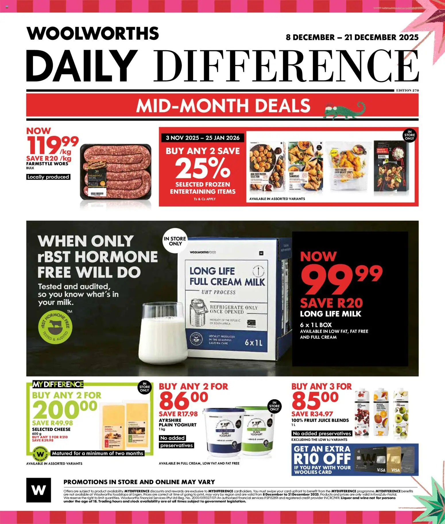 New Woolworths catalogue – valid from 08.12.2025 | Page: 8 | Products: Yoghurt, Box, Wine, Fruit