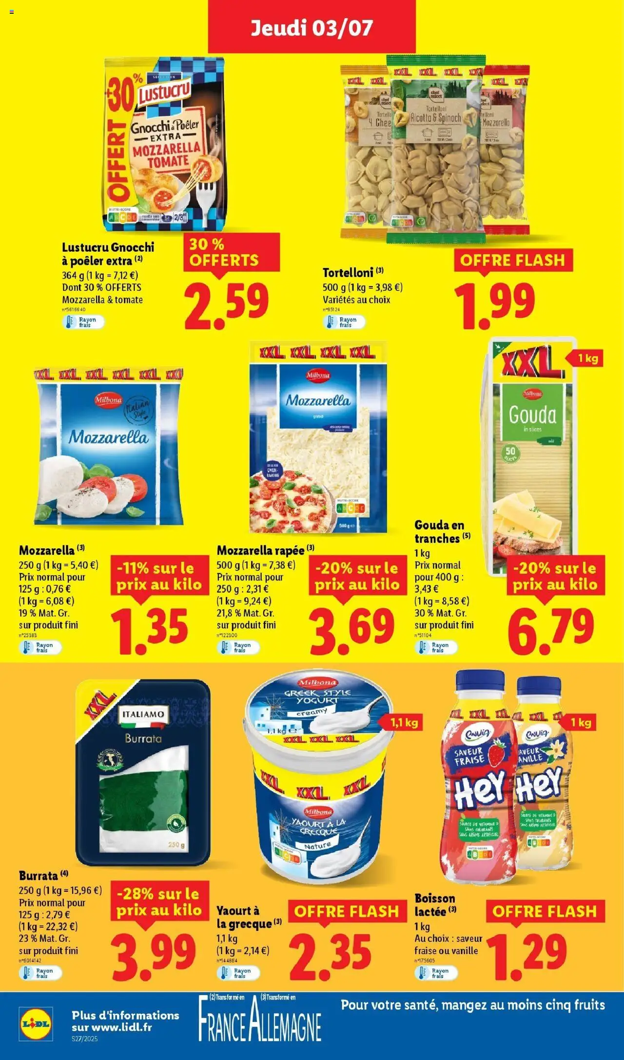  | Page: 16 | Produits: Yaourt à La Grecque, Yaourt, Burrata, Gouda