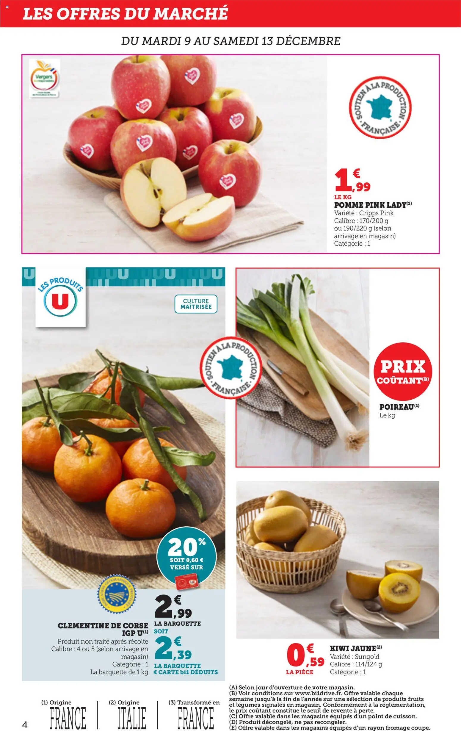 {H1} | Page: 4 | Produits: Clémentine, Pomme, Kiwi