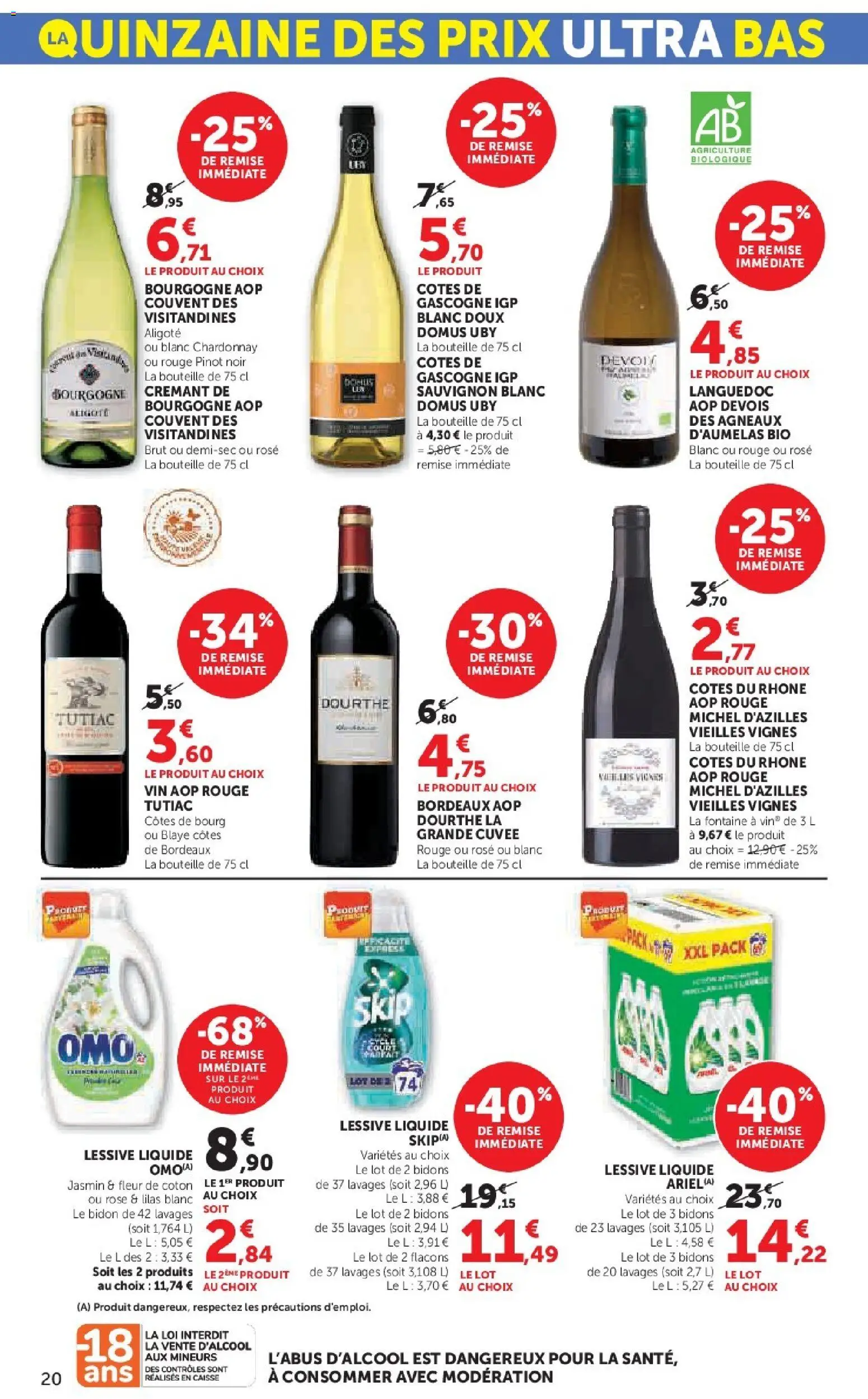 {H1} | Page: 20 | Produits: Ariel, Coton, Lessive Liquide, Crémant