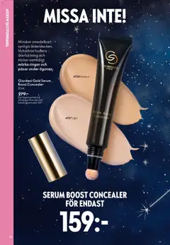 Giordani Gold Serum Boost Concealer, Minskar omedelbart synliga ålderstecken, förbättrar hudens återfuktning och täcker samtidigt mörka ringar och påsar under ögonen. 10 ml. - Förhandsvisning av reklamblad från butik Oriflame aktuell från 10.12.2025 | Sida: 88 | Produkter: Concealer, Serum