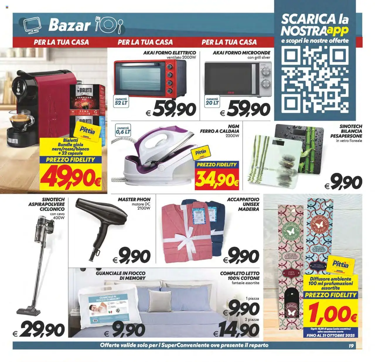 Volantino SuperConveniente del 12.09.2025 | Pagina: 19 | Prodotti: Forno, Bilancia, Letto, Forno elettrico