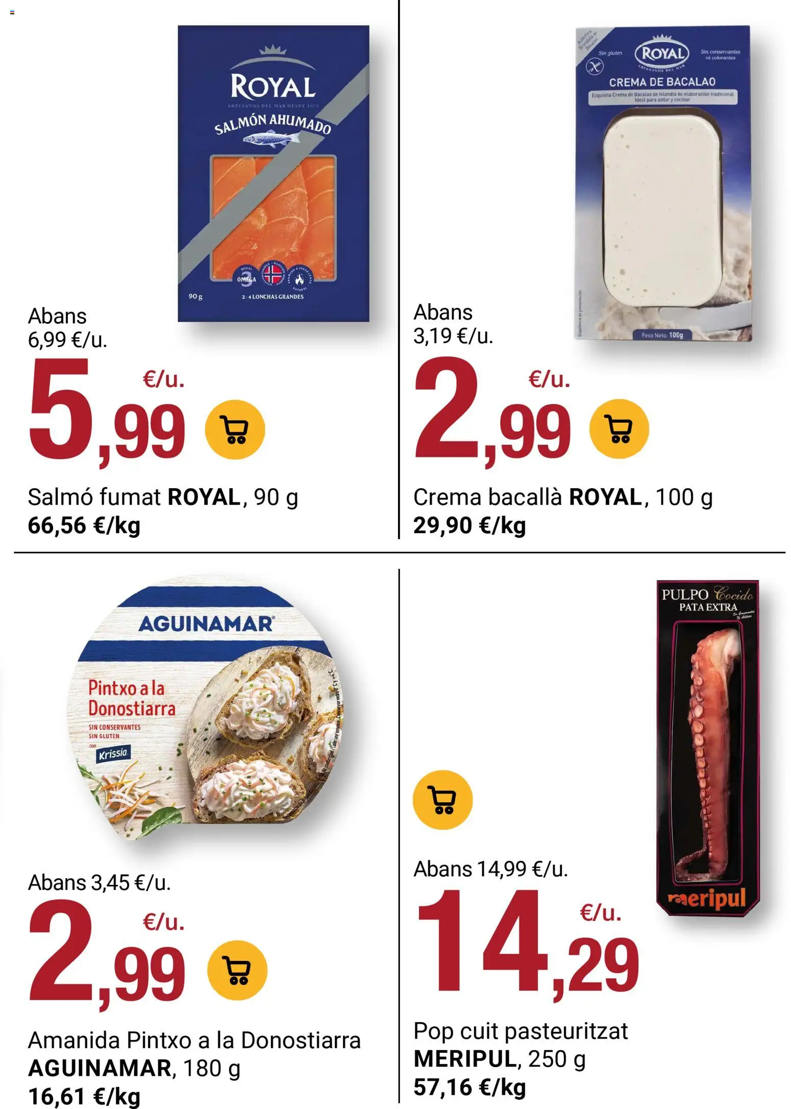 Bonpreu folleto │ válido desde el 17.03.2026 | Página: 75 | Productos: Crema, Peso, Salmón ahumado