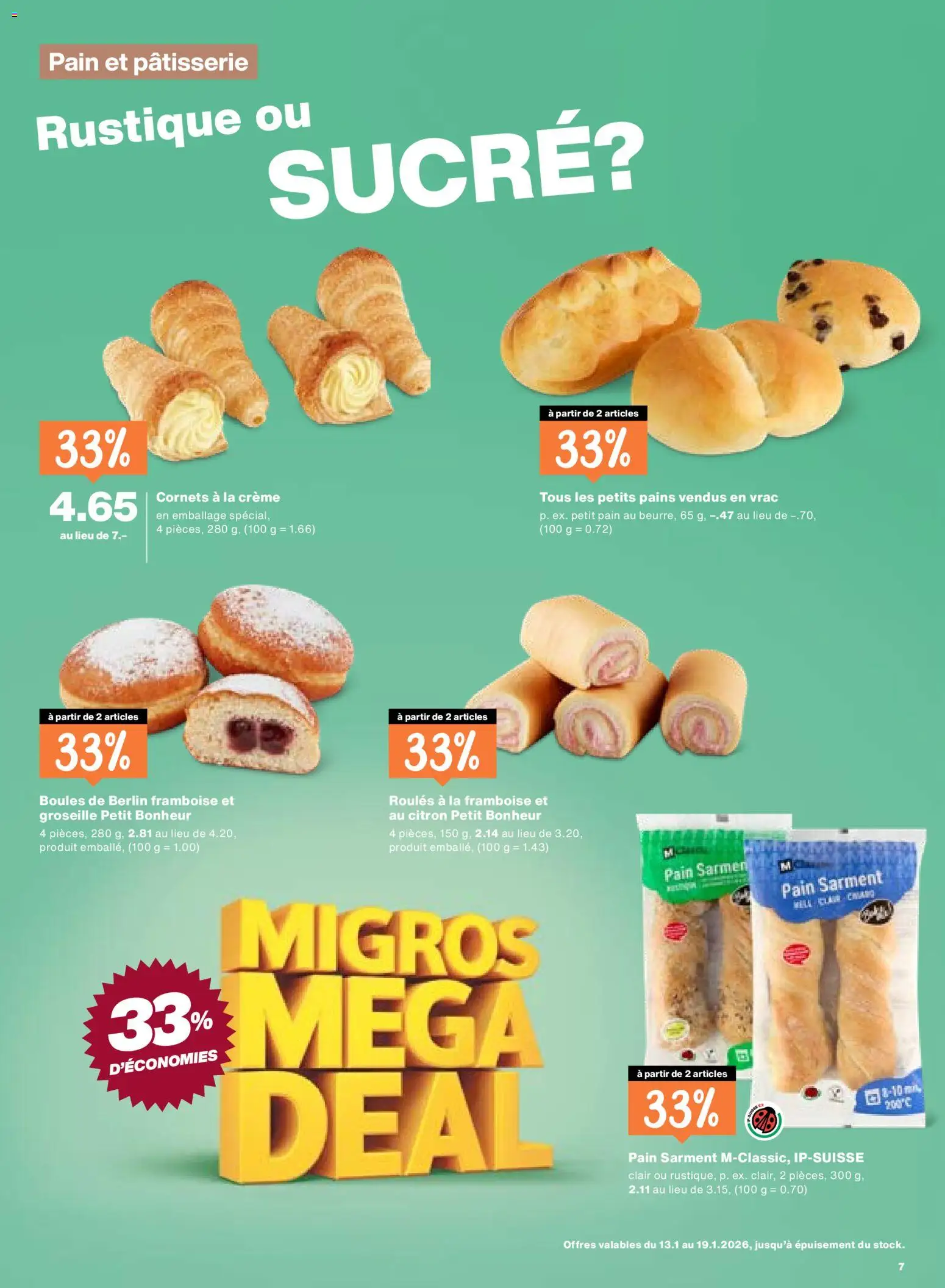 Migros Aktionen FR – gültig ab 13.01.2026 | Seite: 7 | Produkte: Donuts, Creme
