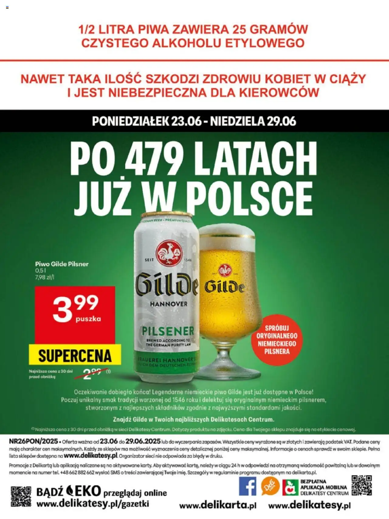Delikatesy Centrum Gazetka - Sklepy Własne od 23.06.2025 | Strona: 46 | Produkty: Delikatesy, Piwo