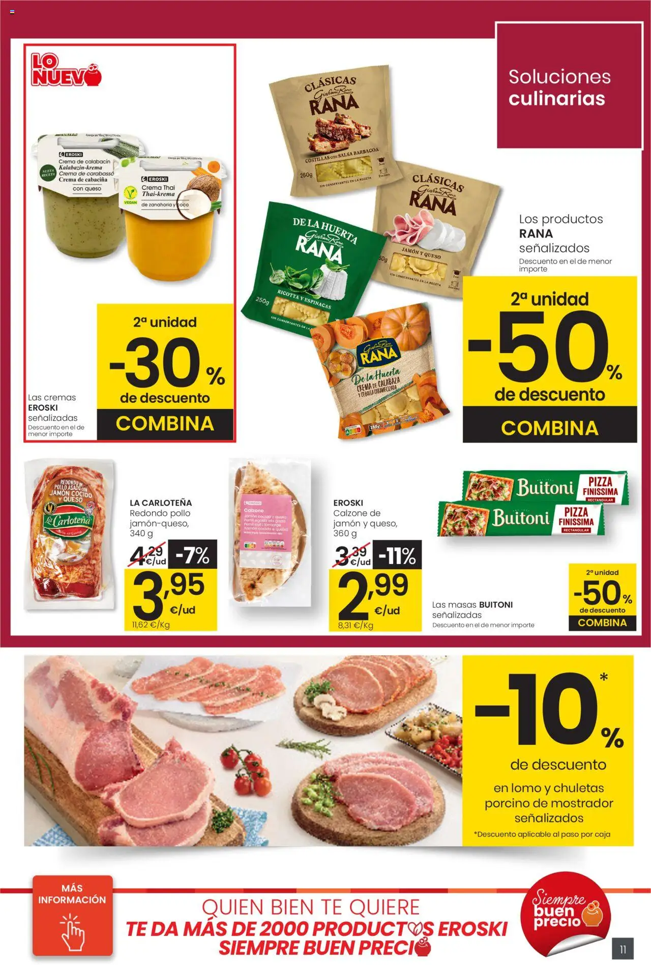 Eroski - Precio más bajo Center │ válido desde el 16.10.2025 | Página: 11 | Productos: Calabacín, Zanahoria, Crema, Παγωμένο τσάι