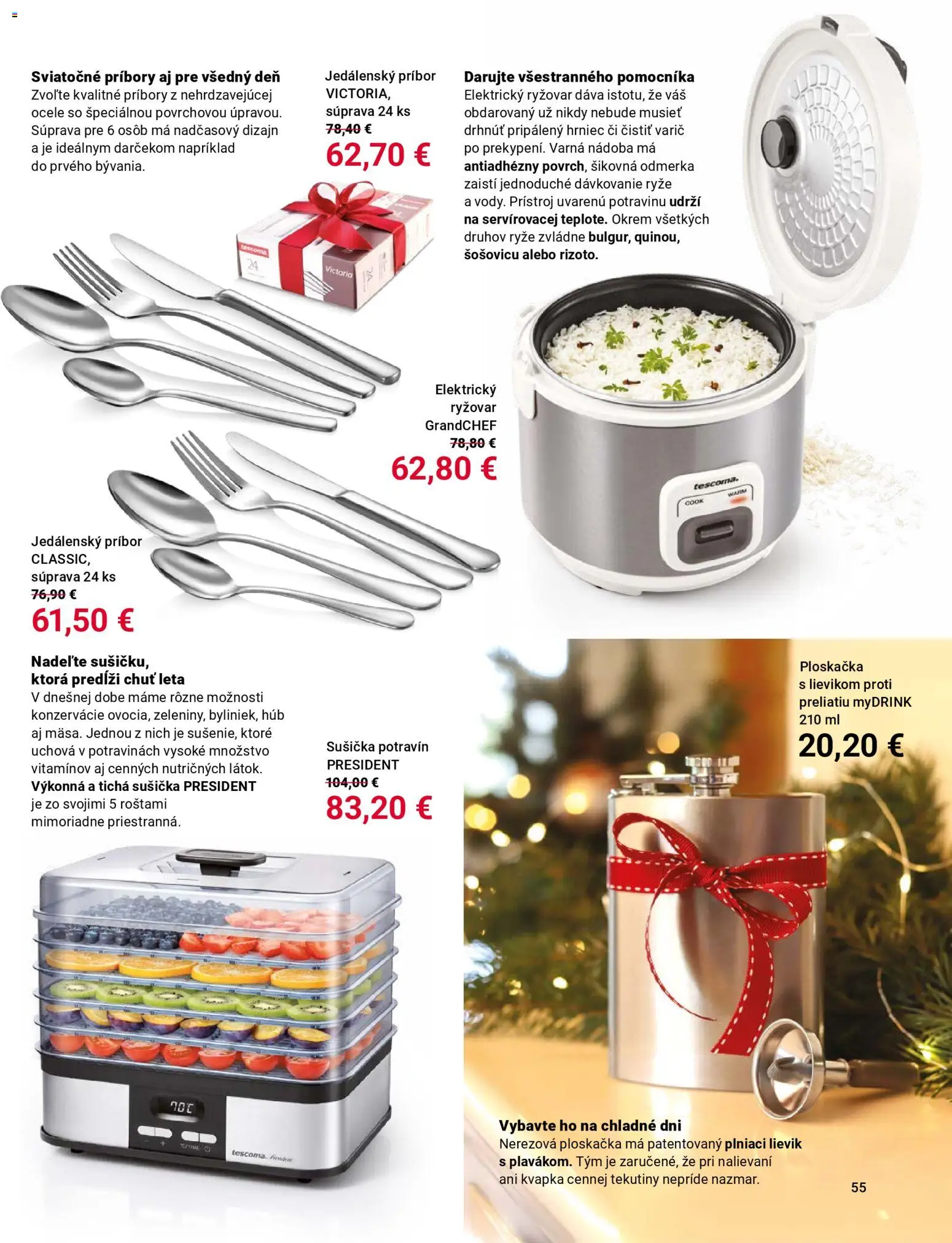 Nové TESCOMA akcie – leták je platný od 01.11.2025 | Strana: 55 | Produkty: Sušička, Varič