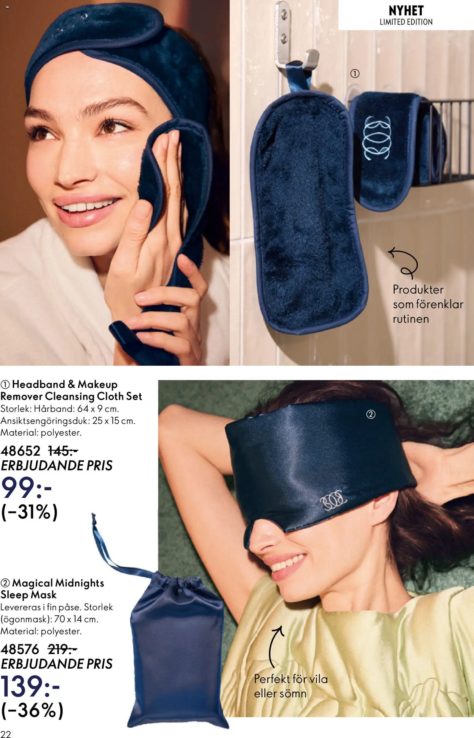 Oriflame reklamblad aktuell från 10.12.2025 | Sida: 22 | Produkter: Mask, Set, Ögonmask, Hårband