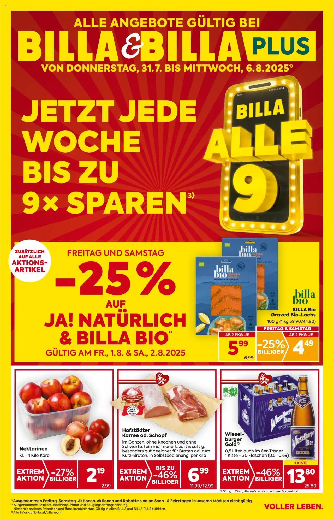 Billa AT akciós ujság - amely érvényes a következő dátumtól: 31.07.2025 | Oldal: 1