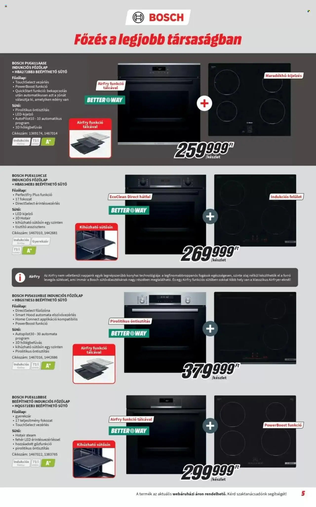 Media Markt akciós ujság - amely érvényes a következő dátumtól: 03.10.2025 | Oldal: 5 | Termékek: Főzőlap, Edény, Indukciós főzőlap, Olaj