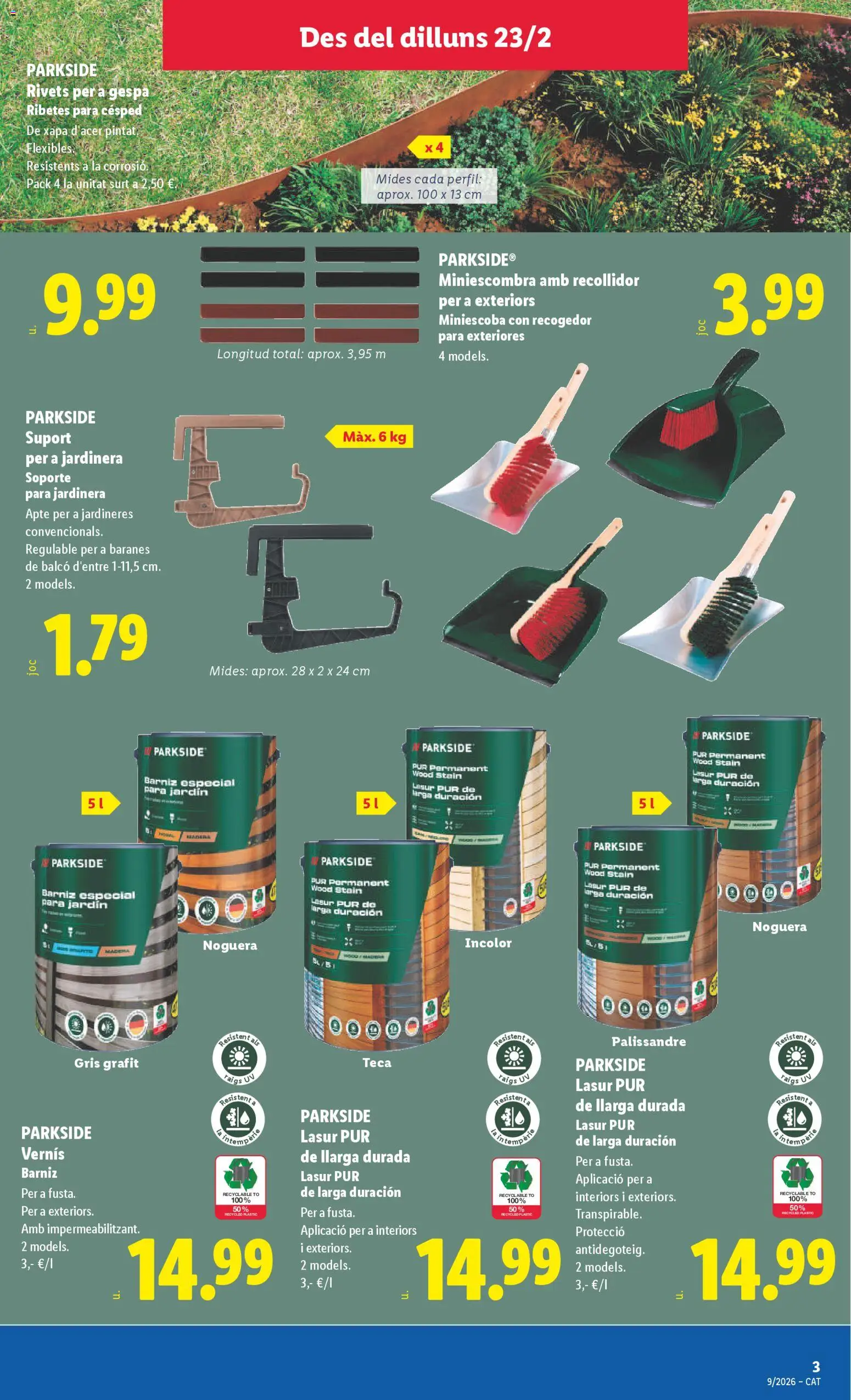 Lidl folleto de bazar │ válido desde el 23.02.2026 | Página: 3 | Productos: Jardinera