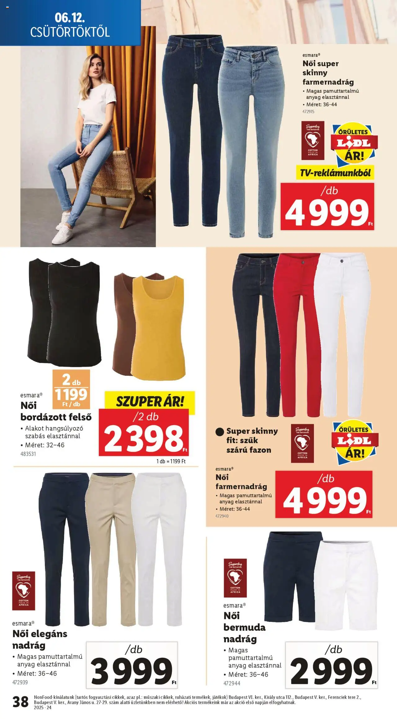 Lidl akciós ujság - amely érvényes a következő dátumtól: 12.06.2025 | Oldal: 38 | Termékek: Farmernadrág, Játékok, Nadrág