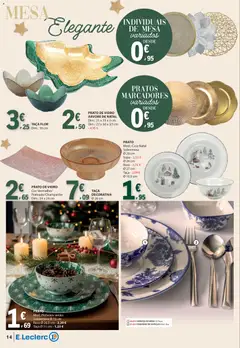 Pré-visualização E.Leclerc - Folheto Natal válido de 04.11.2025 | Página: 14 | Produtos: Pratos, Árvore de natal, Mesa, Sopa