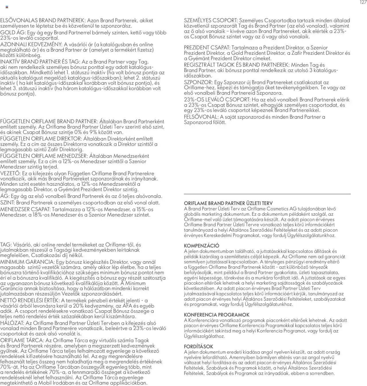 Oriflame akciós ujság - amely érvényes a következő dátumtól: 28.04.2024 | Oldal: 127