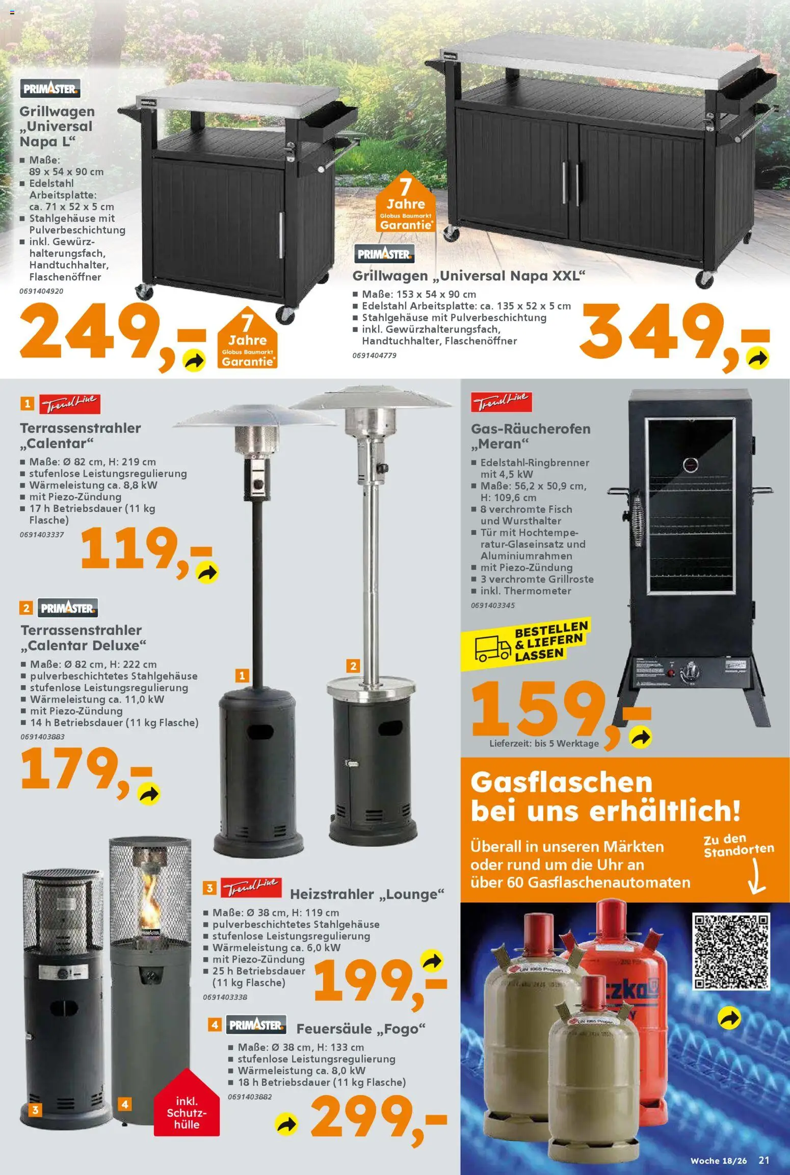 Globus Baumarkt Prospekt Berlin-Treptow	 – gültig ab 26.04.2026 | Seite: 21 | Produkte: Thermometer, Tür, Fisch, Uhr